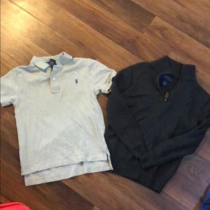 Polo size 7 boys sweater and polo